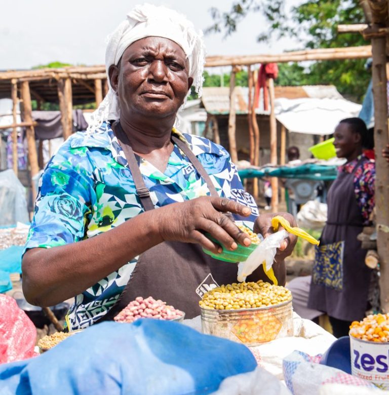 woman selling in the market